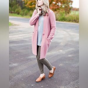 Tahari 100% Wool Coat lightweight Pink Medium